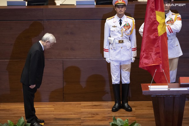 Những hình ảnh ấn tượng trong Lễ tuyên thệ nhậm chức của Chủ tịch nước Nguyễn Phú Trọng - Ảnh 5.