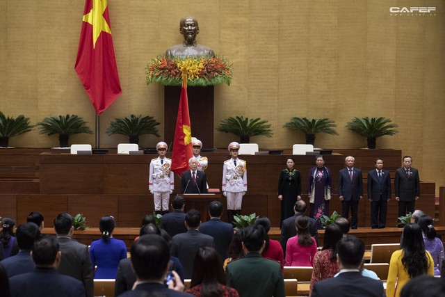 Những hình ảnh ấn tượng trong Lễ tuyên thệ nhậm chức của Chủ tịch nước Nguyễn Phú Trọng - Ảnh 6.