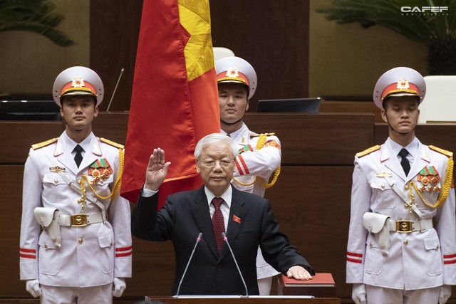 Những hình ảnh ấn tượng trong Lễ tuyên thệ nhậm chức của Chủ tịch nước Nguyễn Phú Trọng - Ảnh 7.