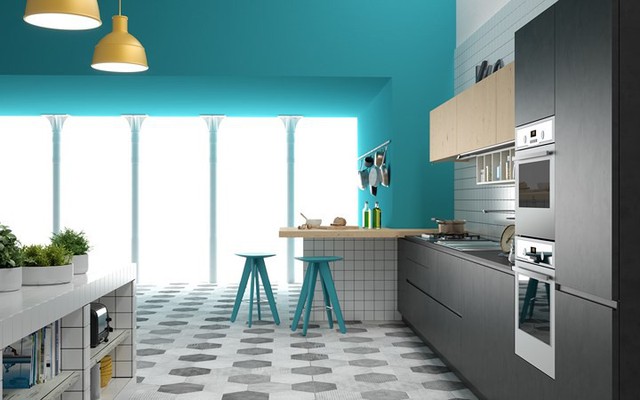 Ngắm phòng bếp được thiết kế lung linh với màu xanh dương - Ảnh 5.