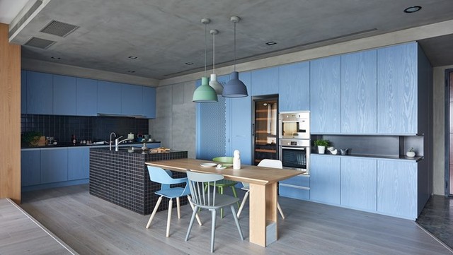Ngắm phòng bếp được thiết kế lung linh với màu xanh dương - Ảnh 8.