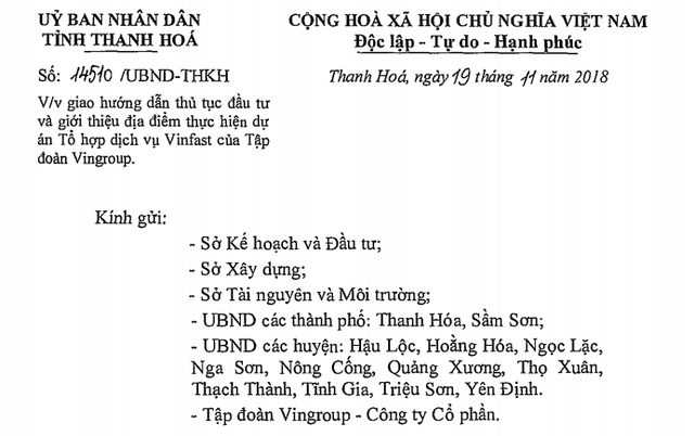 Vinfast khởi động việc xây tổ hợp dịch vụ tại Thanh Hoá - Ảnh 1.