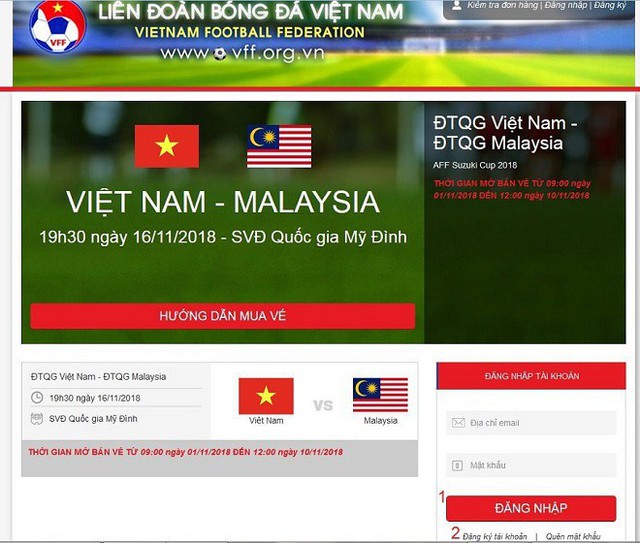  Hướng dẫn cách mua vé trận bán kết AFF Cup Việt Nam vs Philippines - Ảnh 1.