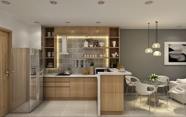 Chiêm ngưỡng những thiết kế bếp đẹp và hiện đại cho nhà chung cư - Ảnh 3.