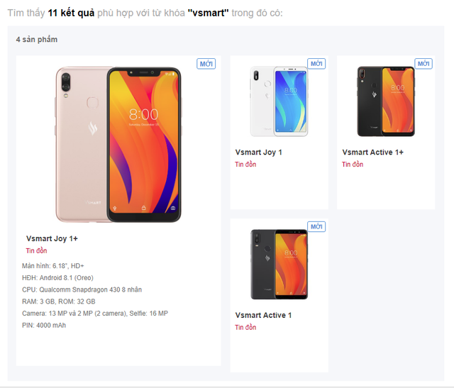 Vsmart lộ diện trên website chính thức nhà phân phối, chỉ chờ chốt giá - Ảnh 1.