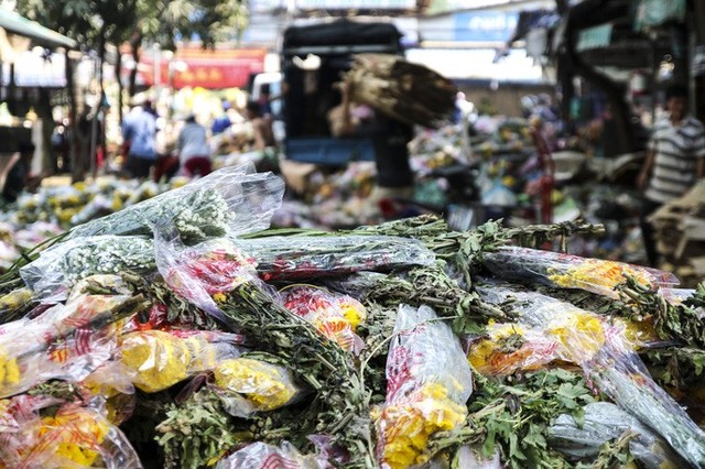 Hoa Tết dội chợ, chất như núi ở chợ hoa sỉ Đầm Sen, TP HCM - Ảnh 14.