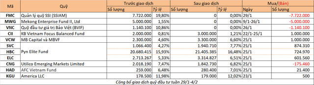 Chuyển động quỹ đầu tư tuần 29/1-4/2 - Ảnh 1.