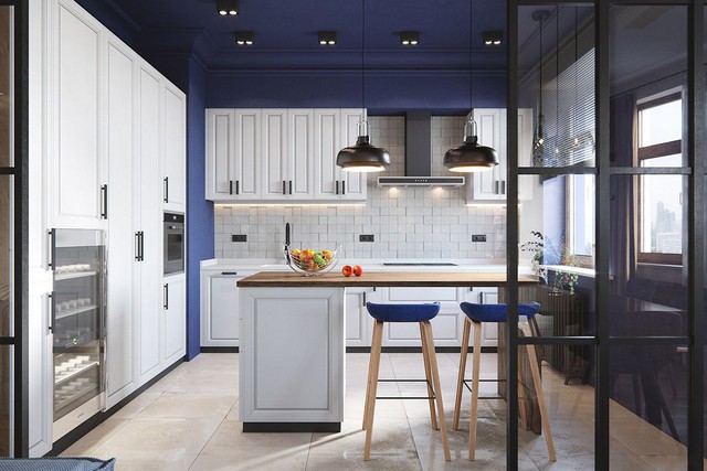 Những mẫu thiết kế nhà bếp đẹp mê li cho cô nàng thích màu xanh - Ảnh 7.