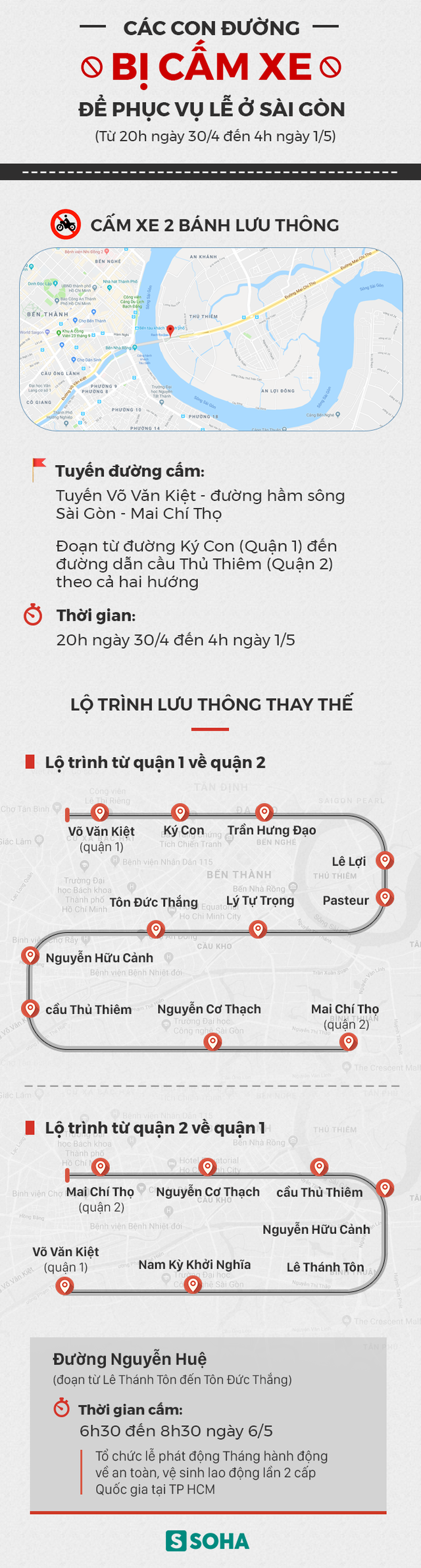  Những tuyến đường cấm xe trong đêm bắn pháo hoa mừng lễ 30/4 ở TP HCM - Ảnh 1.