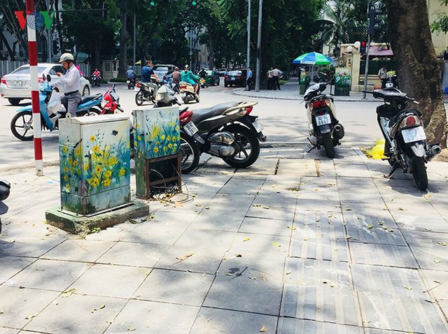 Hà Nội: Hình vẽ hoa trên tủ điện làm đường phố dịu mát ngày hè - Ảnh 8.