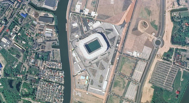 12 sân vận động phục vụ World Cup 2018 nhìn từ vệ tinh - Ảnh 2.