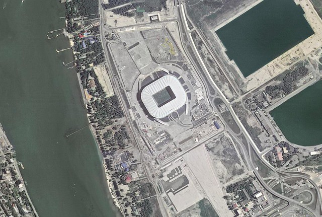 12 sân vận động phục vụ World Cup 2018 nhìn từ vệ tinh - Ảnh 12.