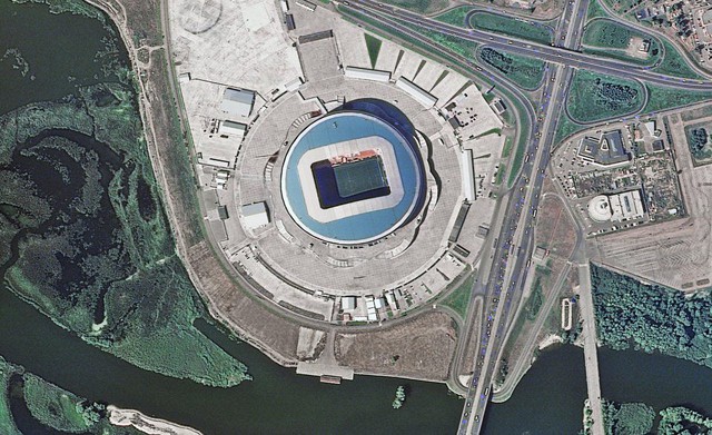 12 sân vận động phục vụ World Cup 2018 nhìn từ vệ tinh - Ảnh 3.