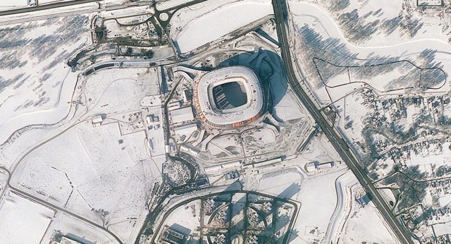 12 sân vận động phục vụ World Cup 2018 nhìn từ vệ tinh - Ảnh 8.