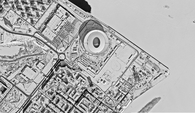 12 sân vận động phục vụ World Cup 2018 nhìn từ vệ tinh - Ảnh 9.