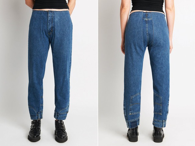 Thật bất ngờ: Mẫu quần jeans lộn ngược được tái chế từ hàng đã qua sử dụng được bán với giá tới 500 USD - Ảnh 2.