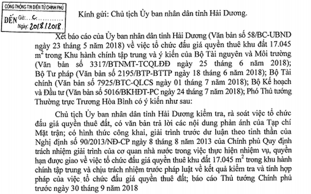 Yêu cầu làm rõ việc cho thuê 1,7 ha đất vàng với giá bèo ở Hải Dương - Ảnh 1.