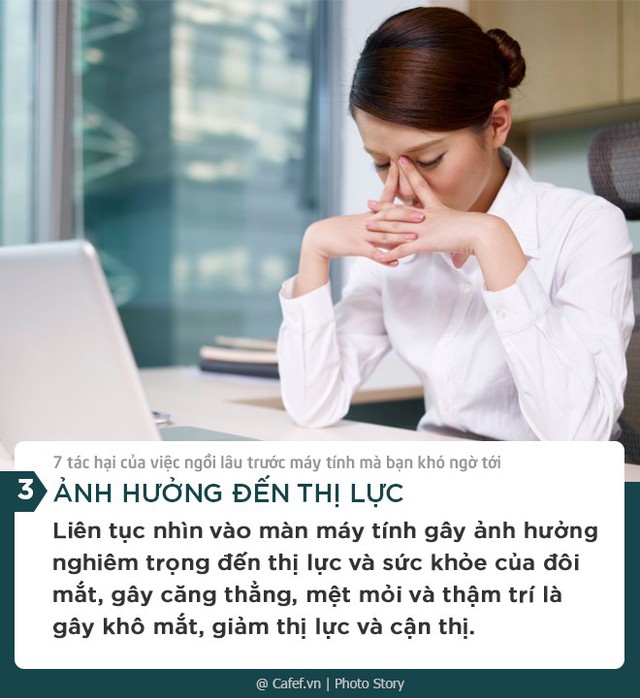 7 tác hại của việc ngồi lâu trước máy tính mà bạn khó ngờ tới, đã là dân văn phòng không thể không biết  - Ảnh 3.