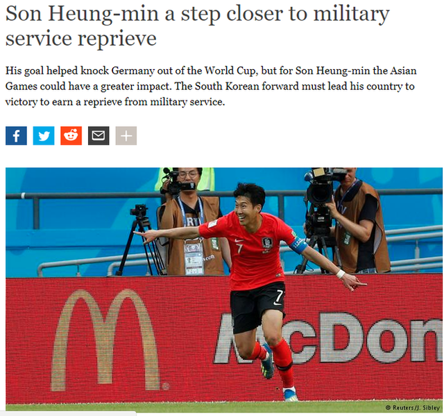 Báo Anh cảnh báo: Olympic Việt Nam có thể khiến Son Heung-min phải đi nghĩa vụ quân sự - Ảnh 2.