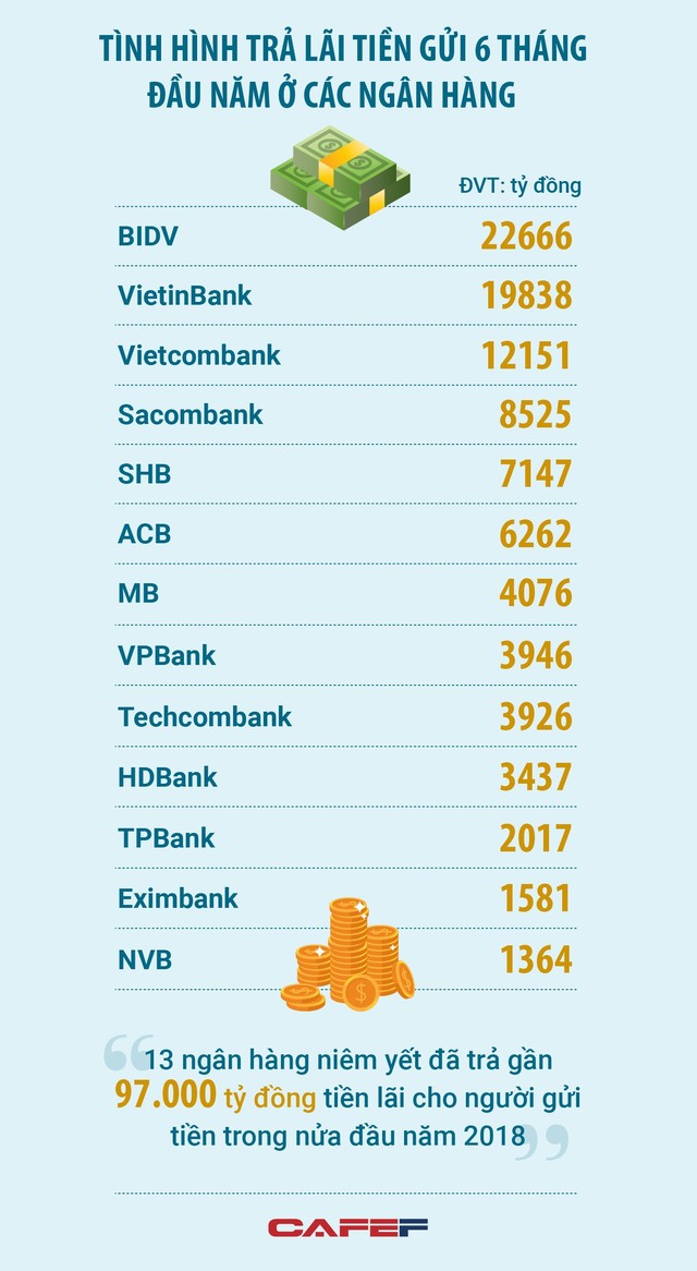 Các ngân hàng đã trả bao nhiêu tiền lãi cho người gửi tiền trong năm nay? - Ảnh 1.