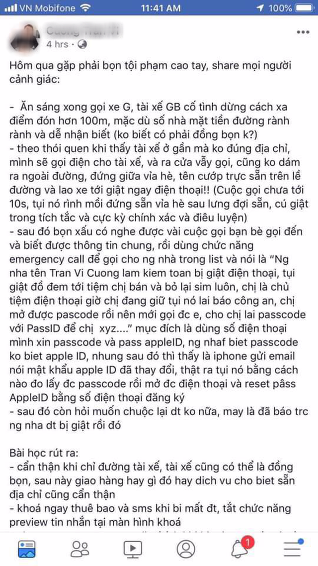 Khách hàng bị giật điện thoại ngay sau khi book xe, nghi bị dàn cảnh: Grab vào cuộc xác minh - Ảnh 4.