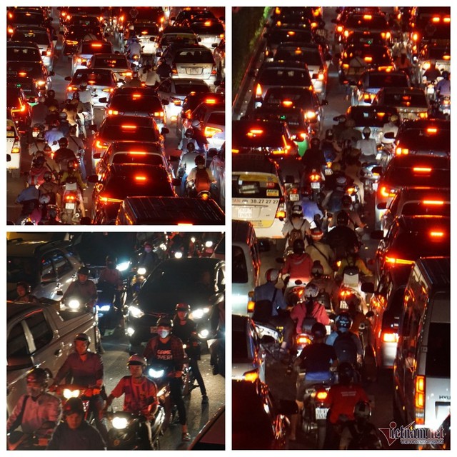 Cửa ngõ Tân Sơn Nhất tê liệt, ngàn ô tô dàn hàng kín đặc đường - Ảnh 14.