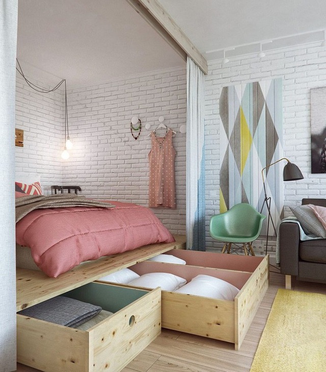 Những kiểu giường đột phá về thiết kế và sự tiện dụng cho phòng ngủ tý hon - Ảnh 4.