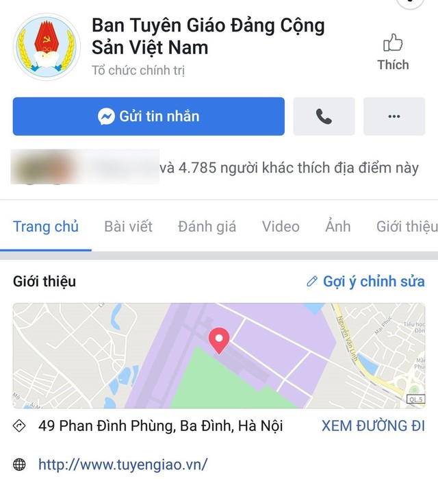 Facebook “trảm” tài khoản mạo danh Ban Tuyên giáo Trung ương - Ảnh 1.