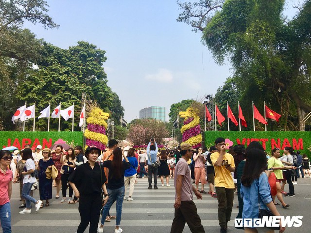 Ảnh: Nghìn người nô nức đổ về phố đi bộ Hà Nội tham gia Lễ hội hoa anh đào - Ảnh 1.