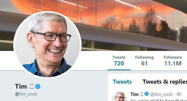 CEO Apple Tim Cook đổi tên Twitter thành Tim Apple sau khi bị Tổng thống Mỹ Donald Trump gọi nhầm - Ảnh 1.