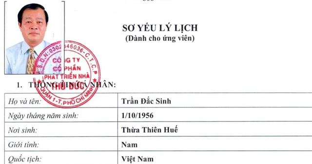 Nguyên Chủ tịch Sở Giao dịch chứng khoán TP.HCM Trần Đắc Sinh ứng cử thành viên HĐQT Thuduc House - Ảnh 1.