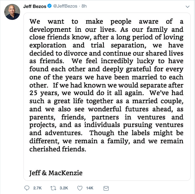 Ai cũng chú ý khối tài sản khổng lồ của Jeff Bezos hậu ly hôn nhưng đây mới là điều đáng để học hỏi nhất: Nếu đã hết duyên, hãy làm điều tử tế này vì nhau! - Ảnh 3.