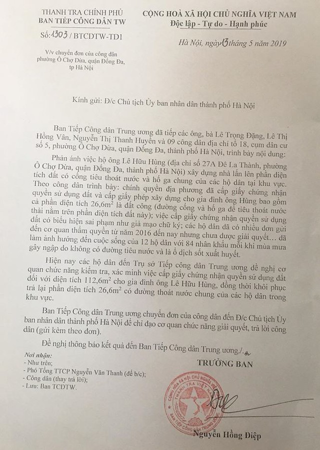Thanh tra Chính phủ vào cuộc vụ chết 2 năm vẫn ký xác nhận nhà đất ở Hà Nội - Ảnh 1.