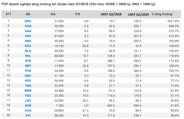 Ngân hàng, bất động sản kéo tăng trưởng lợi nhuận doanh nghiệp niêm yết quý 1/2019 chậm lại, vẫn có DN lãi gấp 10 lần - Ảnh 4.
