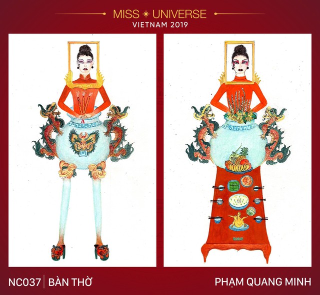 Thiết kế Bàn thờ dự thi quốc phục Việt Nam tại Miss Universe 2019 gây tranh cãi dữ dội - Ảnh 1.