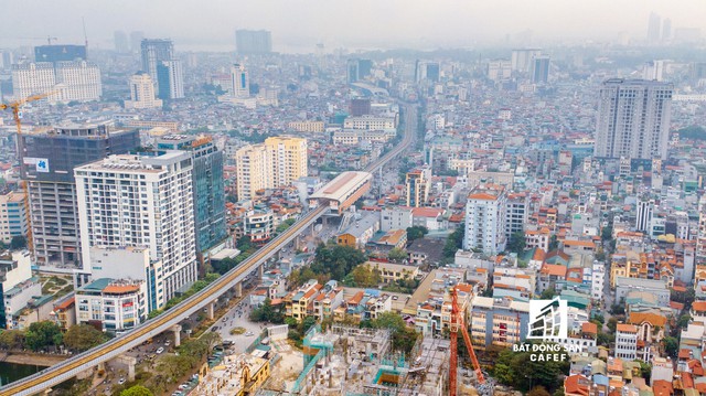 Rừng cao ốc chung cư dọc tuyến metro Cát Linh - Hà Đông nhìn từ trên cao - Ảnh 5.