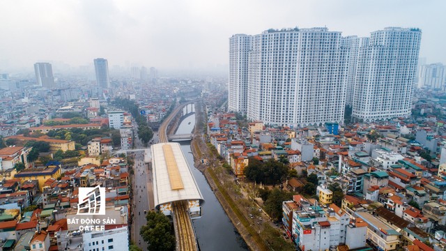 Rừng cao ốc chung cư dọc tuyến metro Cát Linh - Hà Đông nhìn từ trên cao - Ảnh 12.