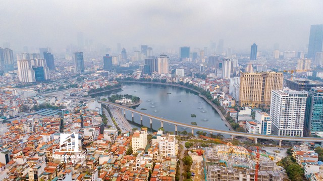 Rừng cao ốc chung cư dọc tuyến metro Cát Linh - Hà Đông nhìn từ trên cao - Ảnh 6.