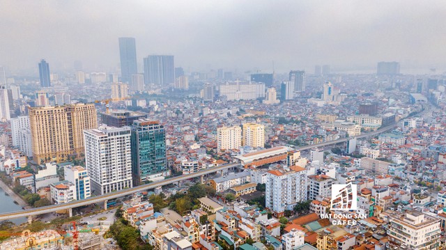 Rừng cao ốc chung cư dọc tuyến metro Cát Linh - Hà Đông nhìn từ trên cao - Ảnh 7.