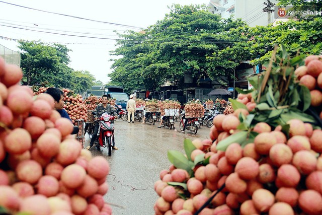 Chùm ảnh: Người dân Bắc Giang ùn ùn đi bán vải, đường phố ùn tắc hàng km - Ảnh 10.