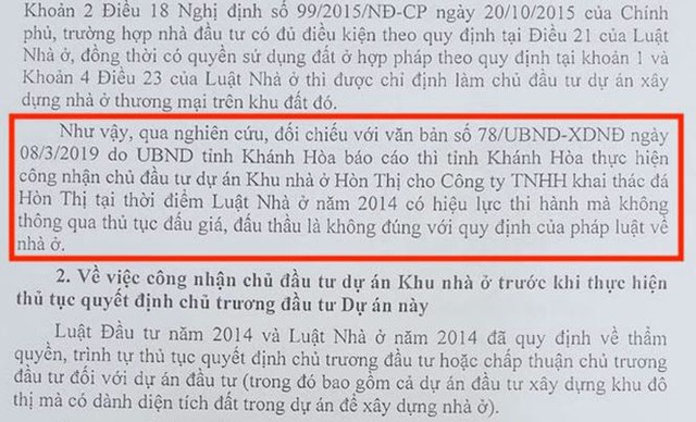 Bộ Xây dựng “tuýt còi” Khánh Hòa về dự án nhà ở hơn 30ha không đấu thầu - Ảnh 1.