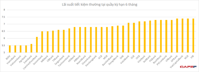 Gửi tiết kiệm tại quầy kỳ hạn 6 tháng ngân hàng nào để có lãi suất cao nhất? - Ảnh 1.