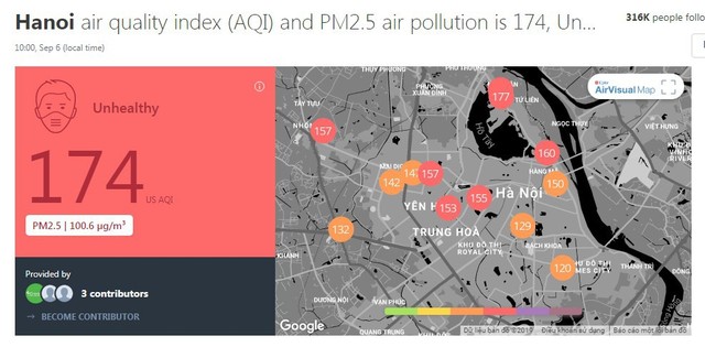 Hôm nay Hà Nội lại là thành phố ô nhiễm không khí nhất thế giới: Chỉ số AQI lên tới 190, vượt xa cả Bắc Kinh lẫn Jakarta! - Ảnh 2.