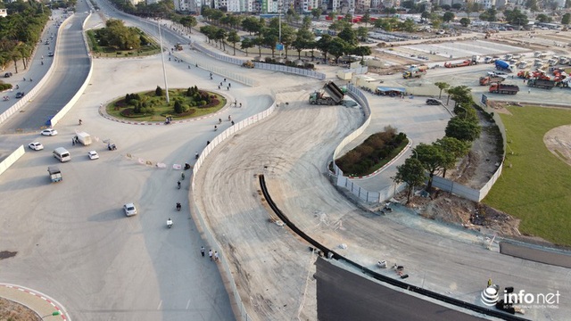 Toàn cảnh đường đua F1 tại Hà Nội từ trên cao, đang trong quá trình hoàn thiện - Ảnh 7.