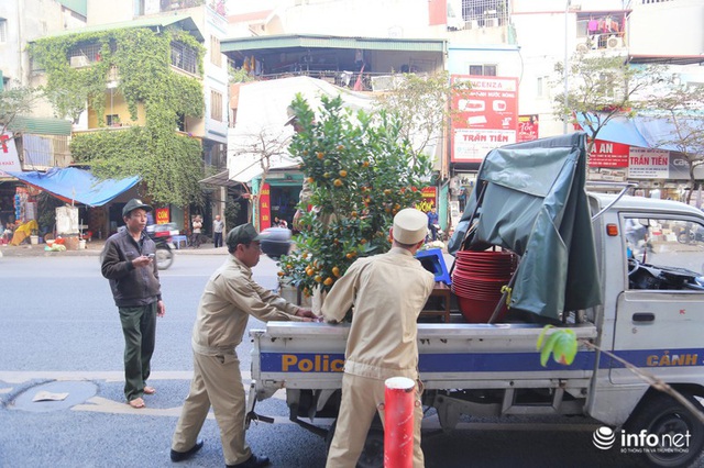 Vỉa hè, sân nhà ga đường sắt trên cao Cát Linh - Hà Đông thành chợ hoa Tết - Ảnh 6.