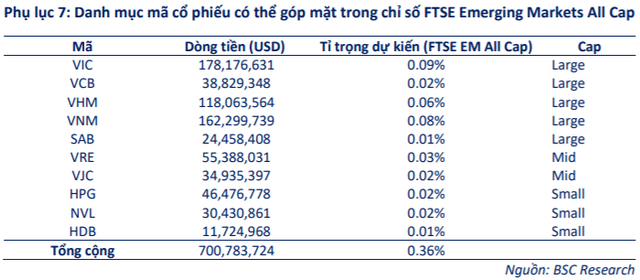 Những cổ phiếu Việt Nam nào có cơ hội lọt rổ FTSE Emerging Markets All Cap? - Ảnh 1.