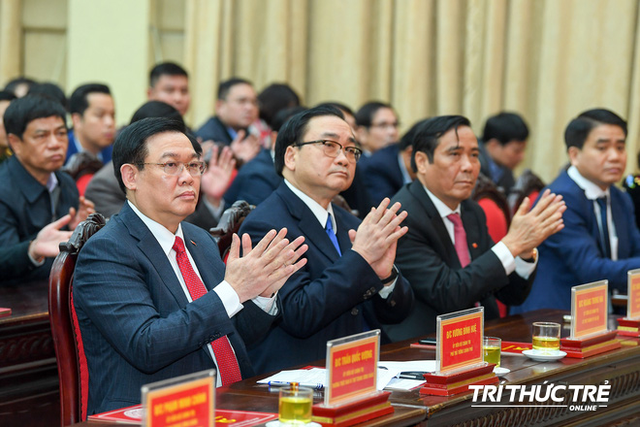 ẢNH: Toàn cảnh lễ nhận quyết định Bí thư Thành ủy Hà Nội của Phó Thủ tướng Vương Đình Huệ - Ảnh 5.