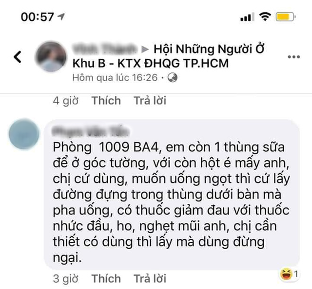 Bị du học sinh chê như nhà bỏ hoang, sinh viên KTX ở TPHCM vẫn rất đáng yêu: Trong phòng có thuốc giảm đau, bánh kẹo... ai đến ở cách ly cứ lấy dùng, đừng ngại - Ảnh 4.