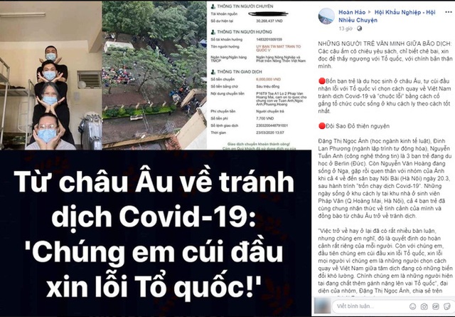 Trở về nước sau hành trình “trốn chạy dịch Covid-19”: Nhóm du học sinh cúi đầu xin lỗi Tổ quốc!, tự nguyện làm sao đỏ trong khu cách ly, hình ảnh đẹp được bao người ủng hộ - Ảnh 1.