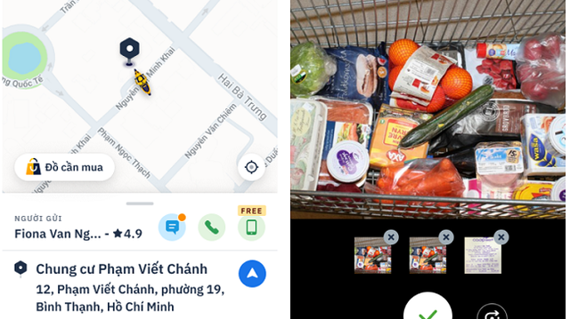 Xe ôm công nghệ tích hợp thêm dịch vụ đi chợ hộ cực tiện ích, chị em chỉ ngồi một chỗ vẫn mua được thực phẩm tươi ngon - Ảnh 2.